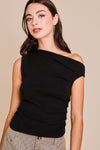 Kenny Asymmetrical Top in Black