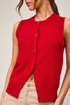 Red Roses Sweater Vest