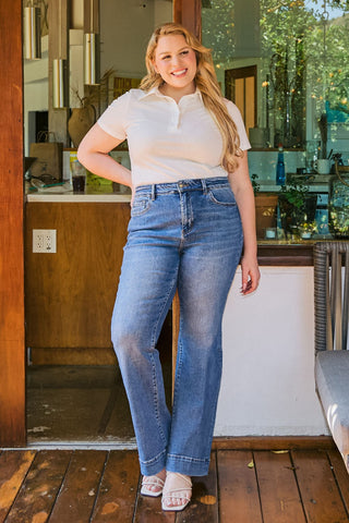 Dayana Jeans + / H. Rise Relaxed Flare