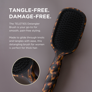 Detangler Hair Brush for Thick Hair in Tortoise