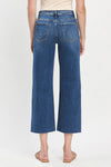 Olivia Raw Hem Crop Wide Leg Jeans