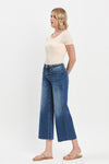 Olivia Raw Hem Crop Wide Leg Jeans