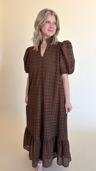 Everly Dress in Brown +