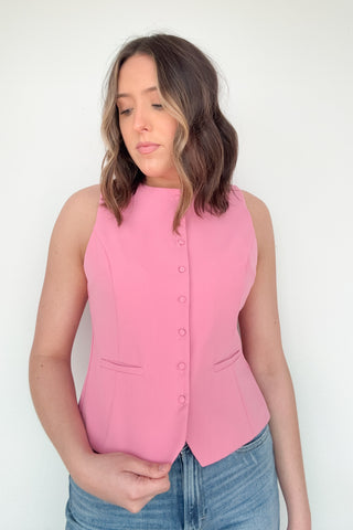 In-Vested Top in Pink