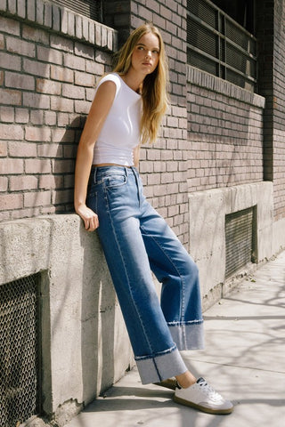 Roselyn Jeans / 90'S Vintage Cuffed Flare