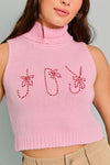 Joy Sweater Vest in Pink