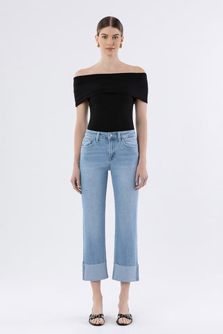 Victoria Cuffed Straight Jeans
