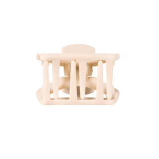 Open Petite Claw Clip in Almond Beige