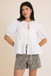 Tie The Knot Top  In White