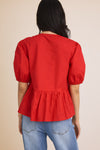 Tie The Knot Top  In Red +