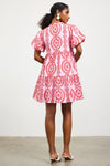 Pink Eyelet Embroidered Dress