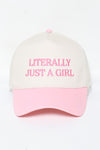 Literally Just A Girl Hat in Pink