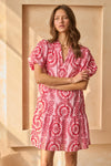 Pink Eyelet Embroidered Dress