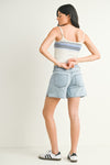 Elaina Light Denim Shorts