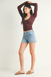 Joy Light Denim Shorts