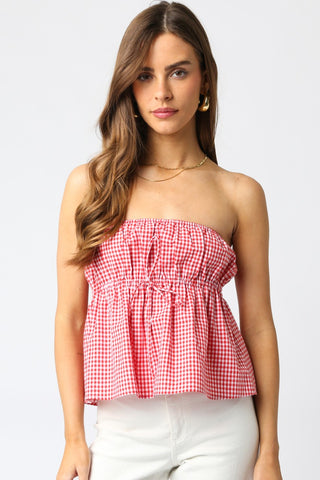 Brianna Checkered Top