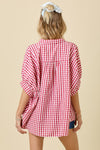 Gingham Oversized Top