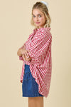 Gingham Oversized Top