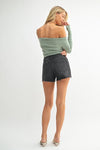 Alo High Rise Shorts in Black