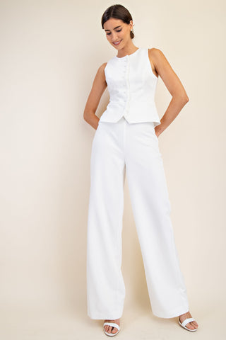 In-Vested Top in White