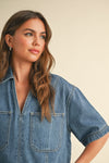 Miou Denim Top