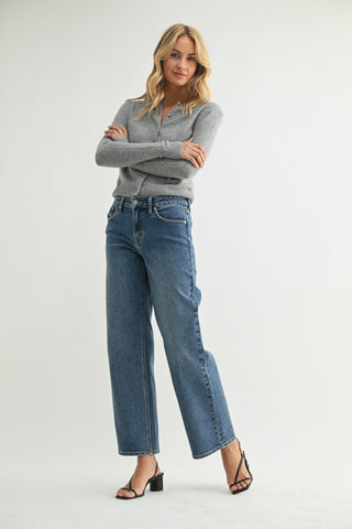 Penelope Wide Jeans in Medium