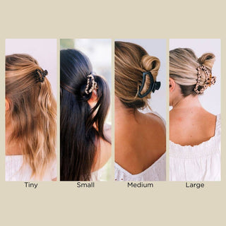 Open Small Hair Clip in Tortoise