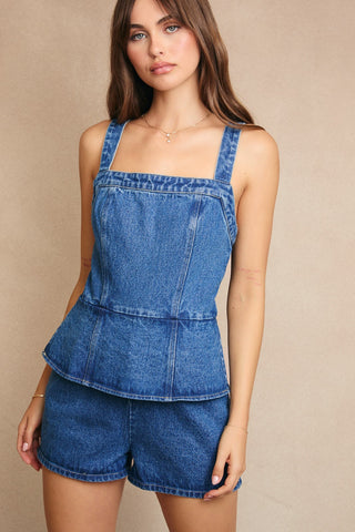 Belen Denim Romper