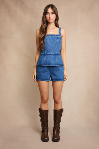 Belen Denim Romper