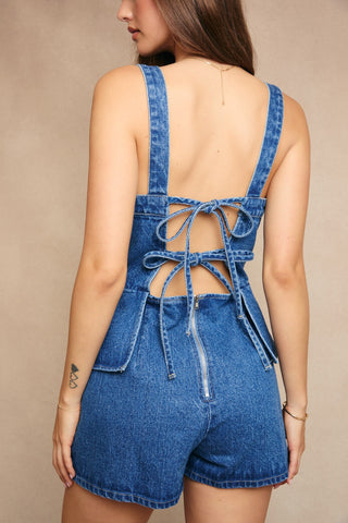 Belen Denim Romper