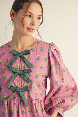 Garden Tie Front Top