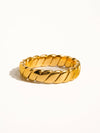 Pierre 18K Gold Plated Braided Stack Ring