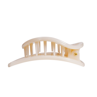 Flat Circle Large Hair Clip in Almond Beige