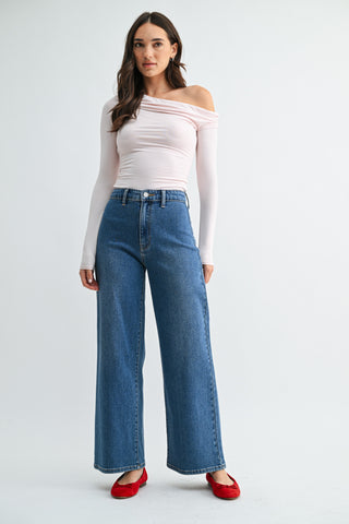 Zoe Trousers in Medium Wash