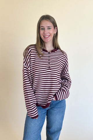 Henley Sweater Top