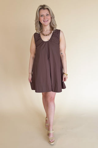 Amanda Dress in Brown