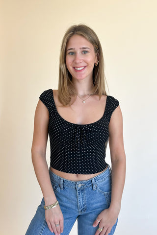 Iced Latte Top in Black