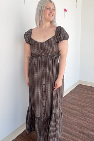 Fall Plaid Maxi Dress
