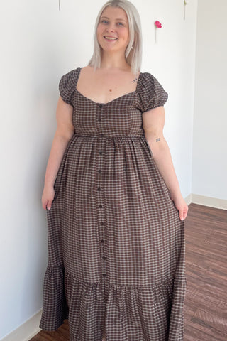 Fall Plaid Maxi Dress