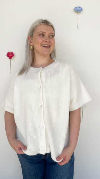 Antigua Sweater Top in Cream