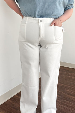 Jade Utility Jeans in White