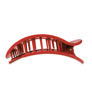 Flat Round Large Hair Clip in Red