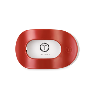 Flat Round Medium Hair Clip in Red