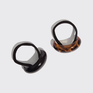 Black & Tort Cloud Cuffs in Medium // Kitsch