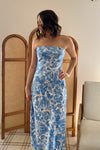 Afterglow Strapless Bias Cut Maxi Dress