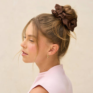 Black & Chocolate Oversized Scrunchies // Kitsch