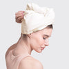 Quick Dry Hair Towel in Ivory