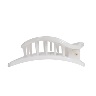 Flat Circle Large Hair Clip in Coconut White