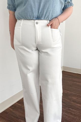 Jade Utility Jeans in White