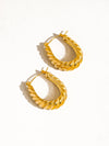 Jordyn Croissant Hoop Earring - 18K Gold Plated